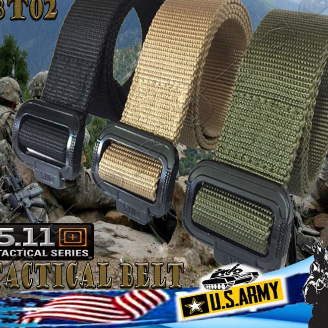 BT01 เข็มขัด5.11ยุทธวิธี เข็มขัดทหาร ผู้ชายปีนเขา  หัวอลูมิเนียม สายไนล่อน น้ำหนักเบาแข็งแรงทนทาน - รูปที่ 2