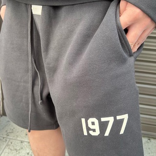 FEAR OF GOD 1977 Shorts ESSENTIALS Double Line Velvet Sport Casual Cropped Pants