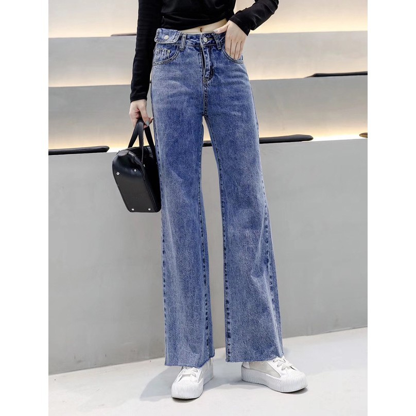 cicishop Cicishop🍓พร้อมส่ง🍍กางเกงยีนส์สีเข้ม ปลายขาตัด ดีเทลแต่งกระดุม(1991)