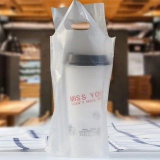 ถุงพลาสติกใส่แก้วน้ำแก้วกาแฟ เดี่ยวและคู่ แพ็คละ100ใบ(พร้อมส่ง)