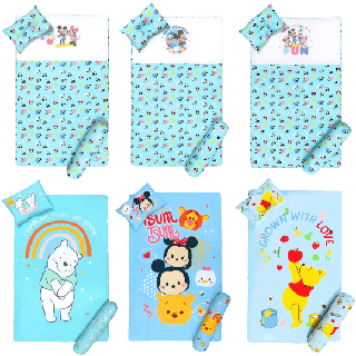 [ส่งฟรี/3in1] Grace Kids ที่นอนเด็กอนุบาล ลายลิขสิทธิ์ Disney แท้ Size M ขนาด 24x40x2.5 นิ้ว ใยสังเคราะห์ถอดปลอกได้