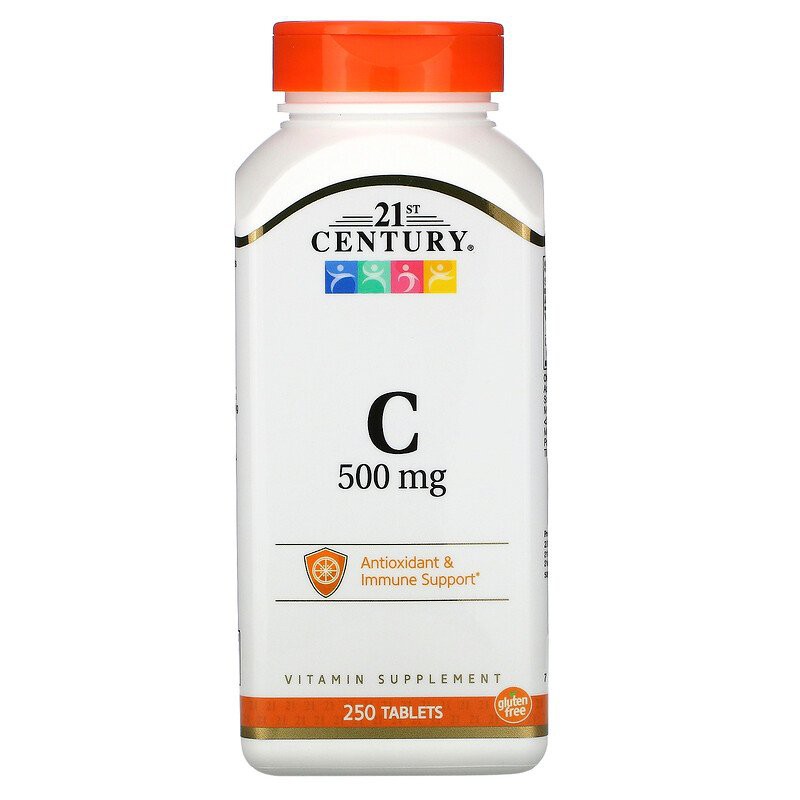 พร้อมส่ง+++วิตามินซี C 500 mg 250 Tablets - 21st Century