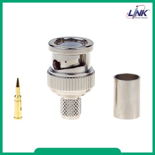 BNC PLUG RG 6 or 5C-2V, CRIMP Type ใช้คีมบีบ1ถุง/1ตัว