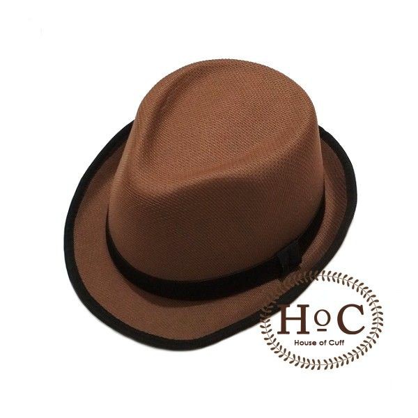 หมวก Houseofcuff Fedora สีน้ําตาล NET FEDORA HAT