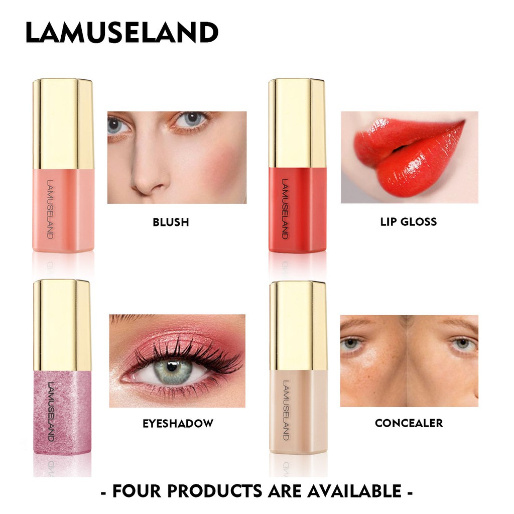 Lamuseland เครื่อง ลิปกลอส คอนซีลเลอร์ บลัชออน อายแชโดว์ มีให้เลือก 12 สี #8