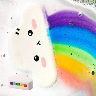 bath bomb 🌈บาธบอมตีฟอง เมฆสีรุ้ง Rainbow cloud  ผลิตภัณฑ์อาบน้ํา bubble bath บาธบอมบ์