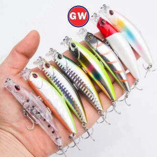 เหยื่อตกปลาช่อน ตกปลา รอกตีเหยื่อปลอม เหยื่อตกปลา 3D Eyes Plastic เหยื่อตกปลานิล Heavy Sinking Minnow อุปกรณ์ตกปลา เหยื่อปลอมตกปลา เหยือตกปลา Minnow Lure Clouser Minnow 1PCS 8cm/10g เหยื่อปลา ตะขอ เหยื่อปลอม