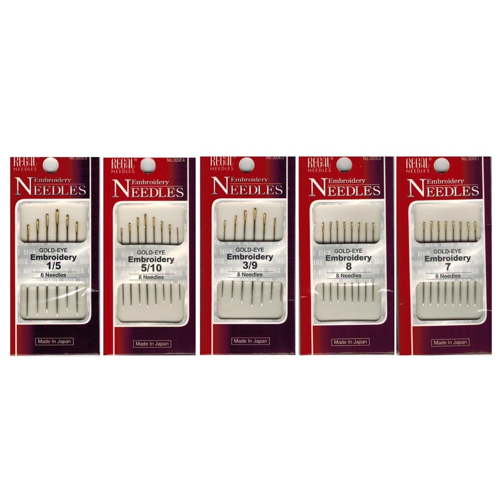 ของแท้ แพคเกจสีแดง REGAL Embroidery Needles เข็มปัก made in japan