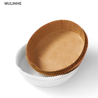 Mulinhe แผ่นกระดาษรองหม้อทอดไร้น้ํามัน ทรงกลม แบบใช้แล้วทิ้ง ขนาด 16 ซม. 50 ชิ้น