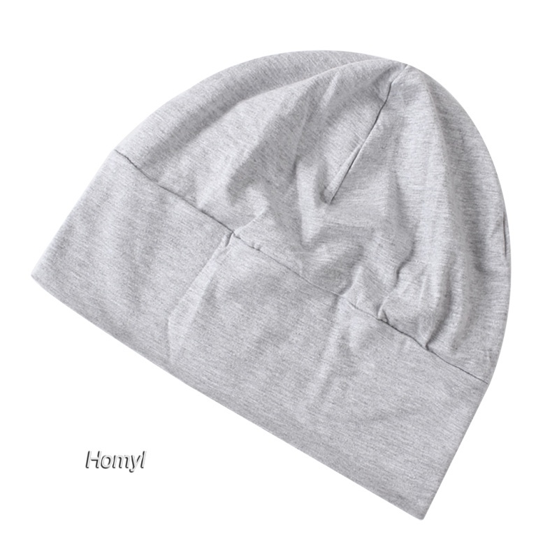 [HOMYL] ผ้าฝ้ายทั้งหมด Night Sleep Sleep Solid Caps สีเทาอ่อน - รูปที่ 5