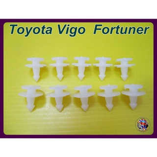 กิ๊บล็อคโป่งล้อ สีขาว  - Toyota Vigo  Fortuner (10ชิ้น) White