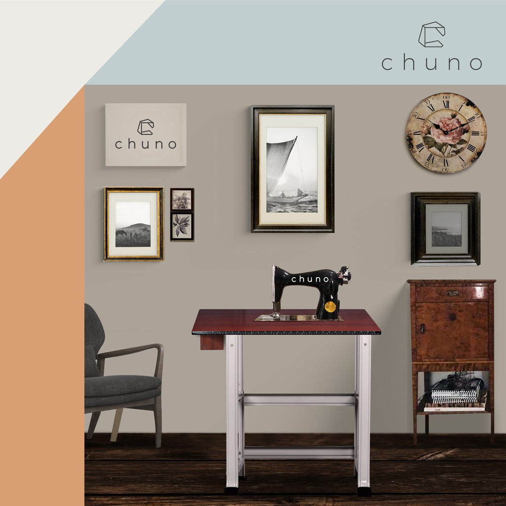 โต๊ะวางจักรเย็บบ้านหัวดำ สำหรับจักรซิกแซก หัวดำ จักรเย็บบ้าน Singer, Janome, Pfaff และอื่นๆ ผลิตเจ้าแรก Chuno k970