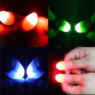 อุปกรณ์การแสดงเสริมมายากลนิ้วไฟ LED เปลี่ยนสีใด้7 สี magic tricks