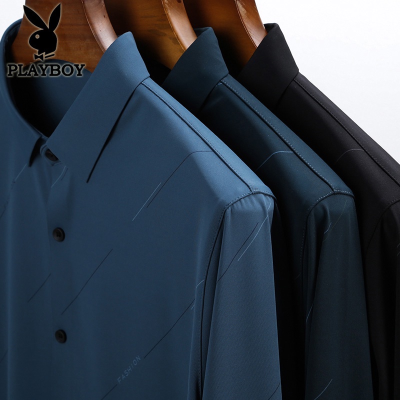 Playboy mulberry silk shirt high end SLIM FIT Non Iron TOP laverne.6 ThaiPick