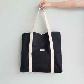 Canvas Tote Bag in Black