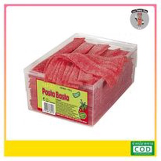 เยลลี่เส้นสตอร์เบอร์รี่ฮาริโบ  HARIBO Strawberry Sour Basta แบ่งขาย อร่อยหนึบ หอมกลิ่นสตอร์เบอรรี เปรี้ยวจี๊ดโดนใจ