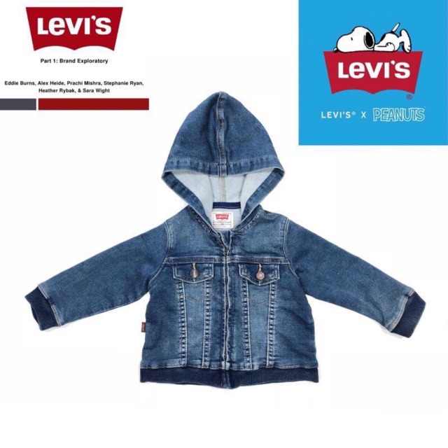 เสื้อแจ็คเก็ตยีนส์ เด็ก 12-24 เดือน LEVI’S แท้ มีฮู้ด มีรอยนิดๆ แจ็คเก็ตยีนส์ เสื้อคลุมยีนส์ jacket jeans เสื้อยีนส์เด็ก