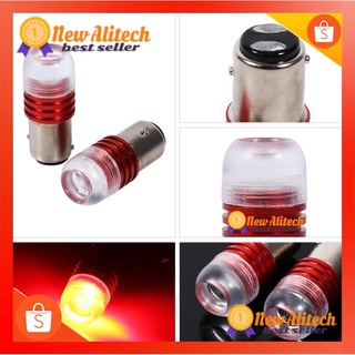 [2Pcs] 1157 Flash Red หลอด LED แท้(Original) ไฟเบรคกระพริบ/ไม่กระพิบ เขี้ยวบิดใหญ่ แสงสีแดง 1 คู่