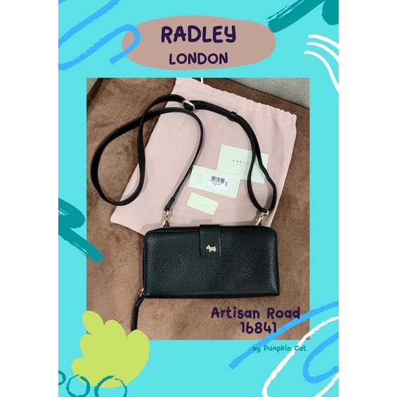 กระเป๋า สตางค์ RADLEY LONDON รุ่น Artisan Road สีดำ มือสอง กระเป๋าสะพาย