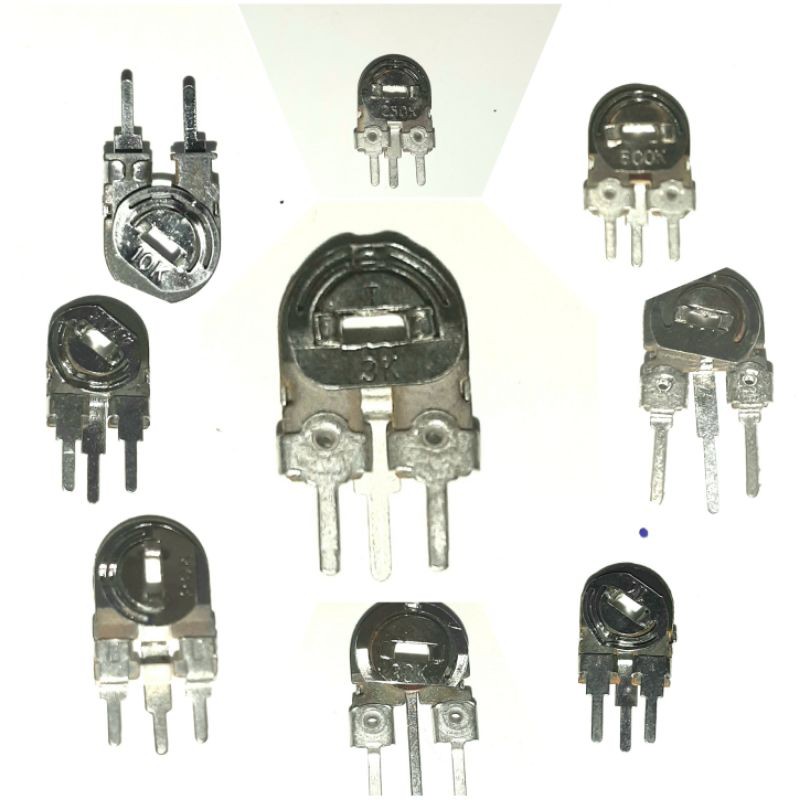 ตัวต้านทาน R เกือกม้า ปรับค่าได้ มีค่าโอม ค่าเค 1M 2K 3K 5K 10K 20K 30K 50K 250K 300K 470K 500K /100