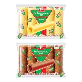 พร้อมส่ง ขนมข้าวโพดอบกรอบ ตรานมแท่ง 30กรัมx6ซอง