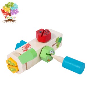 Treeyear Screw Block - Kids Multi-Color Matching Game, Classic Toddler Memory and Sensory Skills Development Toy