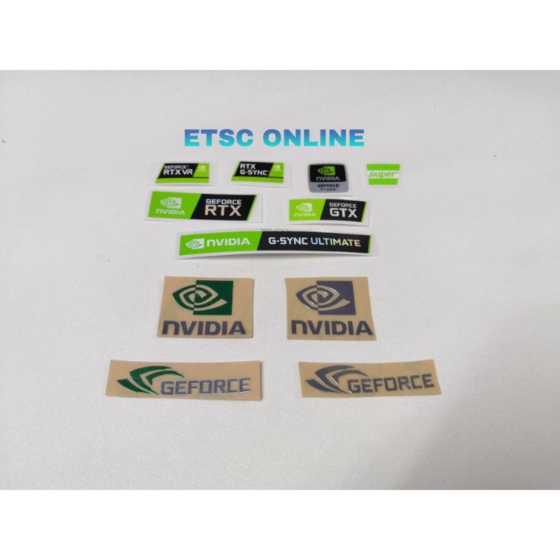 สติ๊กเกอร์ Nvidia Geforce GTX RTX สติ๊กเกอร์กราฟิกการ์ด Lable สติ๊กเกอร์โลหะ PC เดสก์ท็อปแล็ปท็อปโน้ตบุ๊ค