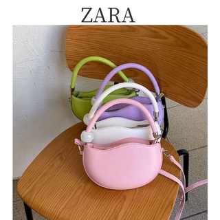 Zara กระเป๋าถือ กระเป๋าสะพายไหล่ ทรงเมสเซนเจอร์ ขนาดเล็ก น่ารัก ระดับไฮเอนด์ สําหรับผู้หญิง 2022