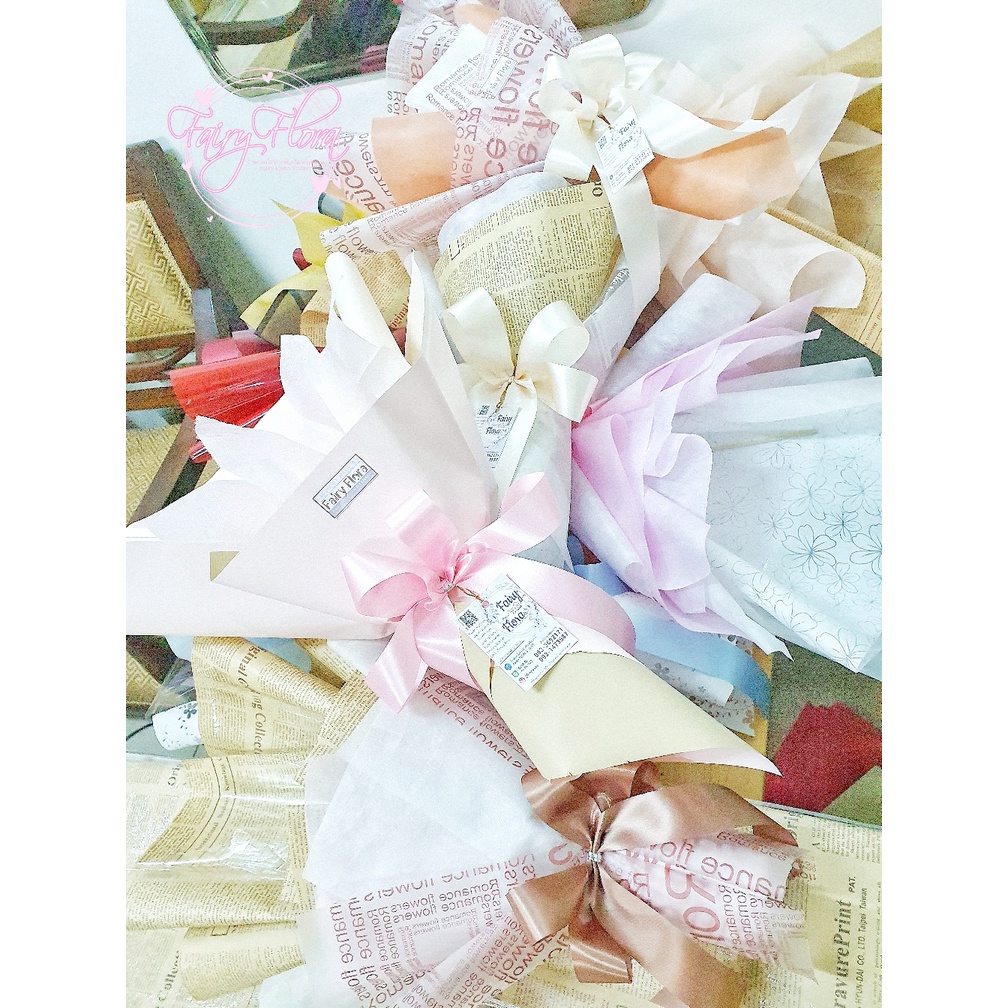 กระดาษสาเกาหลี สีขาว กระดาษสาเนื้อดี สำหรับ ห่อของขวัญ ช่อดอกไม้ งานฝีมือ DIY ต่า่งๆ ขนาด 50*50 cm แพ็คละ 3 แผ่น - รูปที่ 4