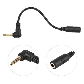 ◆Andoer 3.5MM Female To Male Mic Audio Cable 13CM Headset 90 Degree Right Angle