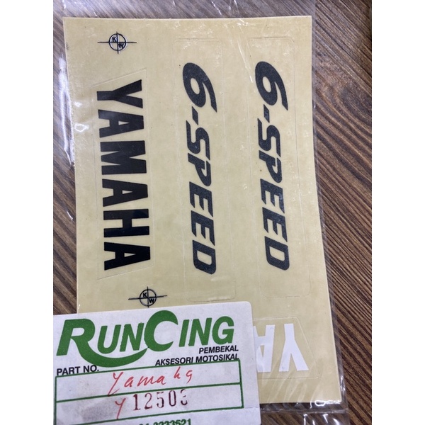 สติ๊กเกอร์ YAMAHA Y125z RUNCING 6 สปีด