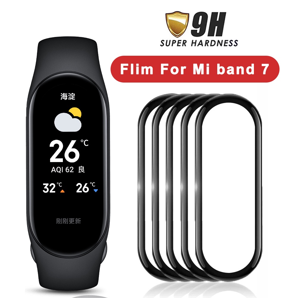 Xiaomi Mi Smart Band 7 ป้องกันหน้าจอกระจกนิรภัยนุ่มฟิล์มหน้าจอโค้งสําหรับ Mi Band 6 5 4
