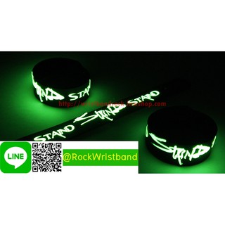 STAIND ขายริสแบนด์เรืองแสง  SND332NA Wristband สายรัดข้อมือวงร็อค