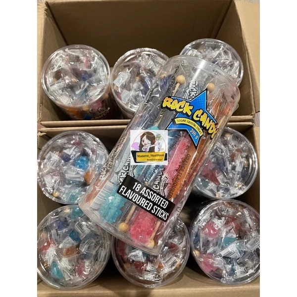 Rock Candy (คริสตัสน้ำตาลแท่ง)🍬🍭 แบ่งขาย 1 แท่ง มี 6 รสชาติ ของแท้เกาหลี109%