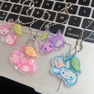 SANRIO พวงกุญแจ อะคริลิค Kitty MyMelody Cinnamoroll Kuromi LittleTwinStar Pochacco