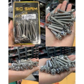 น็อตสแตนเลสหัวเจาะ แคร้งเครื่อง125r/s,msx,ดรีม125 ซ้าย-ขวา/น็อตแต่งอะไหล่แต่ง