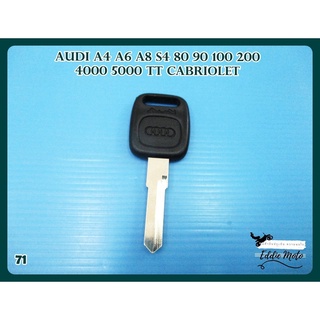 AUDI A4 A6 A8 S4 80 90 100 200 4000 5000 TT CABRIOLET BLANK KEY (71) // กุญแจเปล่า กุญแจรถยนต์ ออดี้ สีดำ สินค้าคุณภาพดี