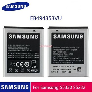 SAMSUNG แบตเตอรี่ EB494353VU 1200mAh สำหรับ Samsung S5330 GT-S5570 i559 S5570 S5232 C6712 S5750 เปลี่ยนแบตเตอรี่