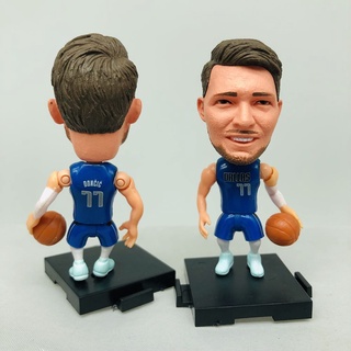 ฟิกเกอร์ตุ๊กตาบาสเก็ตบอล NBA Dallas Mavericks Player 77 Luka Doncic สีฟ้า