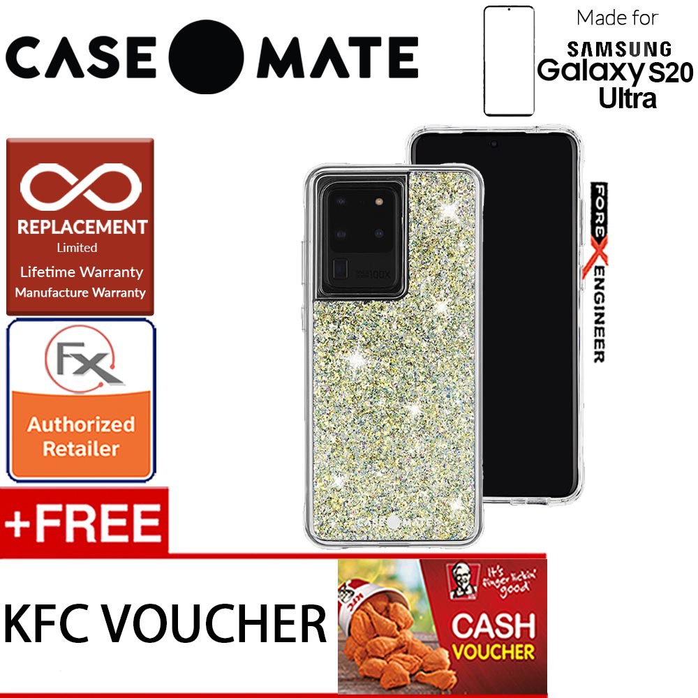 Case-Mate Case Mate Twinkle สําหรับ Samsung Galaxy S20 Ultra 6.9" ( Stardust ) + ฟรี KFC Voucher