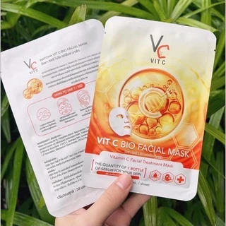 แผ่นมาส์กหน้าวิตซี (มีให้เลือก 3สูตร) มาร์คน้องฉัตร Vit C Facial Mask