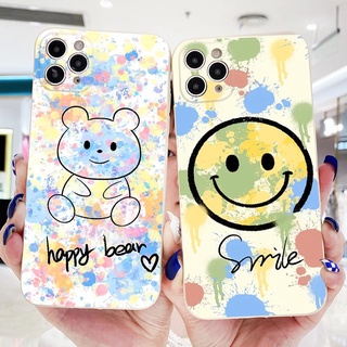 เคสโทรศัพท์แบบนิ่ม VIVO Y76 Y75 Y73 Y72 Y55 Y53S Y53 Y52 Y51 Y50 Y33S Y33T Y31 Y30 Y30i Y21T Y21S Y21 Y21A Y20 Y20i Y20S กันกระแทก, ขอบตรง, ป้องกันหัวกล้อง, เคสโทรศัพท์ซิลิโคน [เส้นขยุกขยิกสี-1]