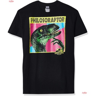 2022 Jurassic Park Philosoraptor T-Shirt, Black เสื้อยืดพิมพ์ลาย แฟชั่น สวนจูราสสิก เสื้อยืดผู้ชายและผู้หญิง