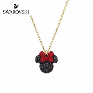 [สินค้าใหม่] Swarovski MICKEY &amp; MINNIE สร้อยคอเงิน S925 จี้รูปหนูน่ารัก สําหรับผู้หญิง