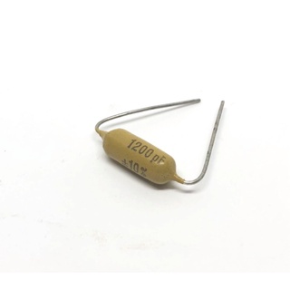 Mustard Capacitor Phillips/Mullard 1200 pF 400V (NOS เก่าเก็บ)