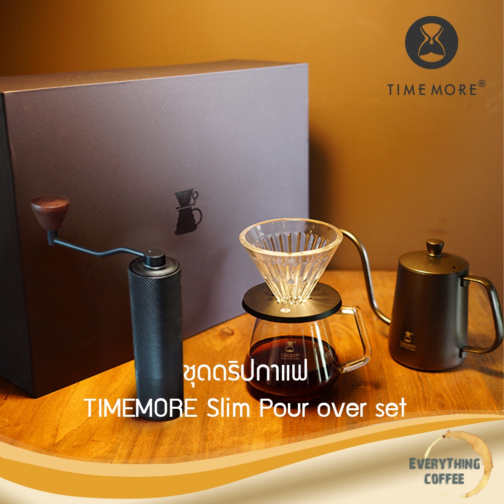 TIMEMORE Slim Pour over set (Glass dripper PC holder) ชุดอุปกรณ์ดริปกาแฟ
