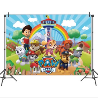 Paw Patrol ป้ายแบนเนอร์ลายการ์ตูนสุนัขสําหรับถ่ายภาพเด็กทารก