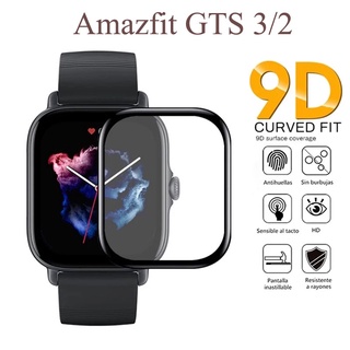 ฟิล์มกระจกนิรภัยกันรอยหน้าจอ 9D สําหรับ Huami Amazfit GTS 3 2 2e GTS3 GTR 3 Pro