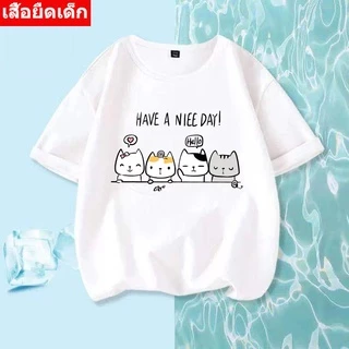 K-2264เสื้อยืดแขนสั้นเด็กลายการ์ตูนน่ารัก ผ้านุ่มใส่สบาย ลายเยอะ สีครบ ไซส์ครบ **ปลีก-ส่ง**