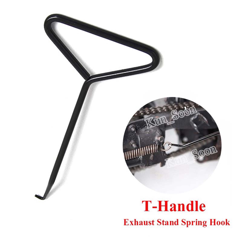 T Handle รถจักรยานยนต ์ ท ่ อไอเสียฤดูใบไม ้ ผลิ Hook Puller เครื ่ องมือ Escape Moto สําหรับสกู ๊ ตเตอร ์